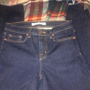 cropped distressed jeans